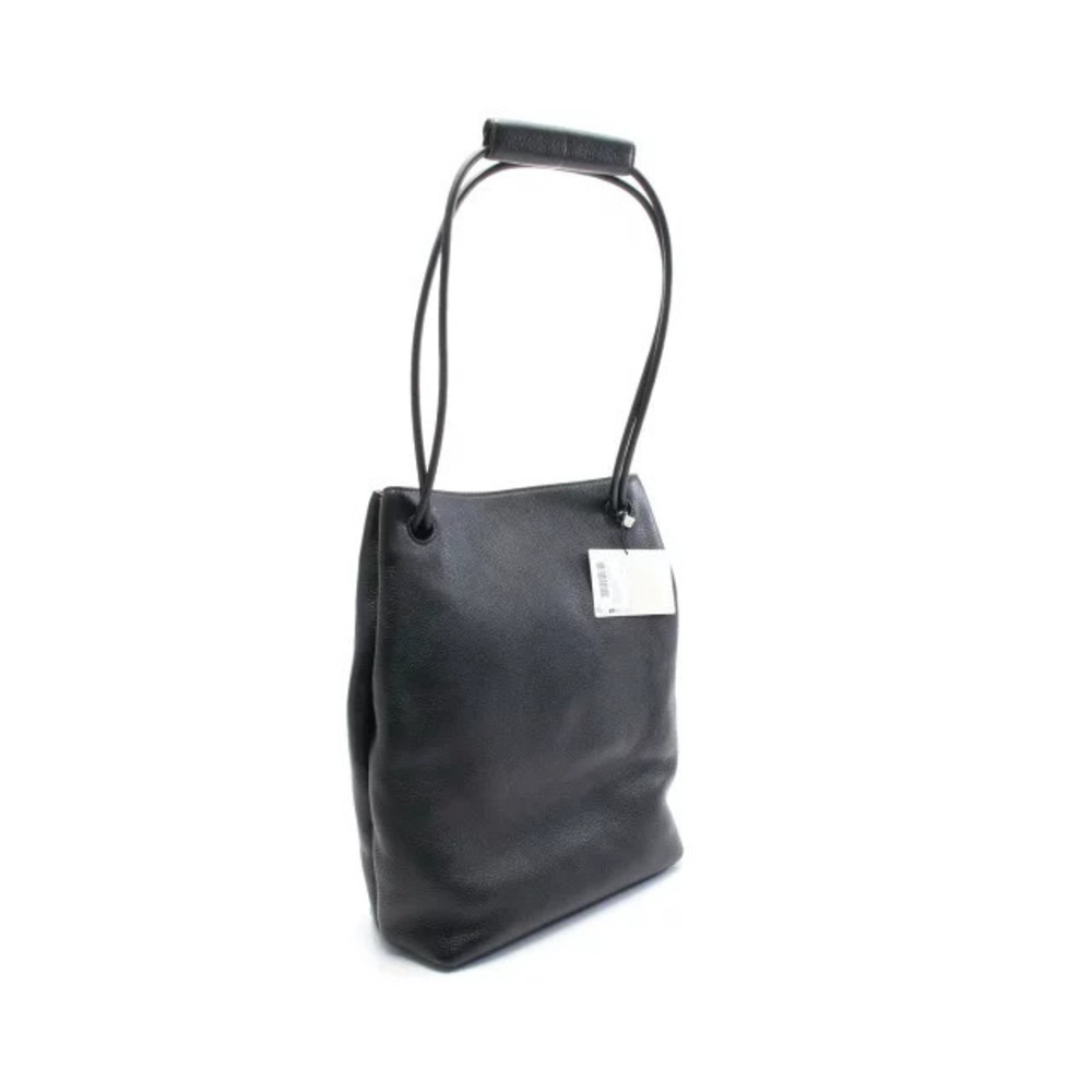 Loewe Pele Leather Black Bag Hobo Shoulder Black